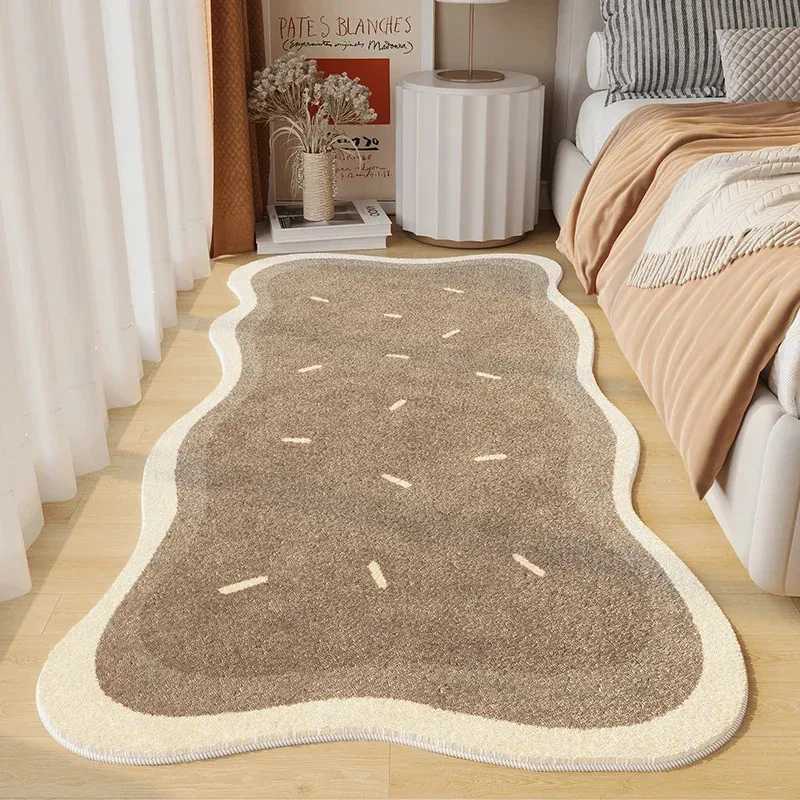 VIKAMA Simple Cream Wind Living Room Bedroom Soft Bedside Rug Home Nonslip Thickened Imitation Cashmere Carpet C250913