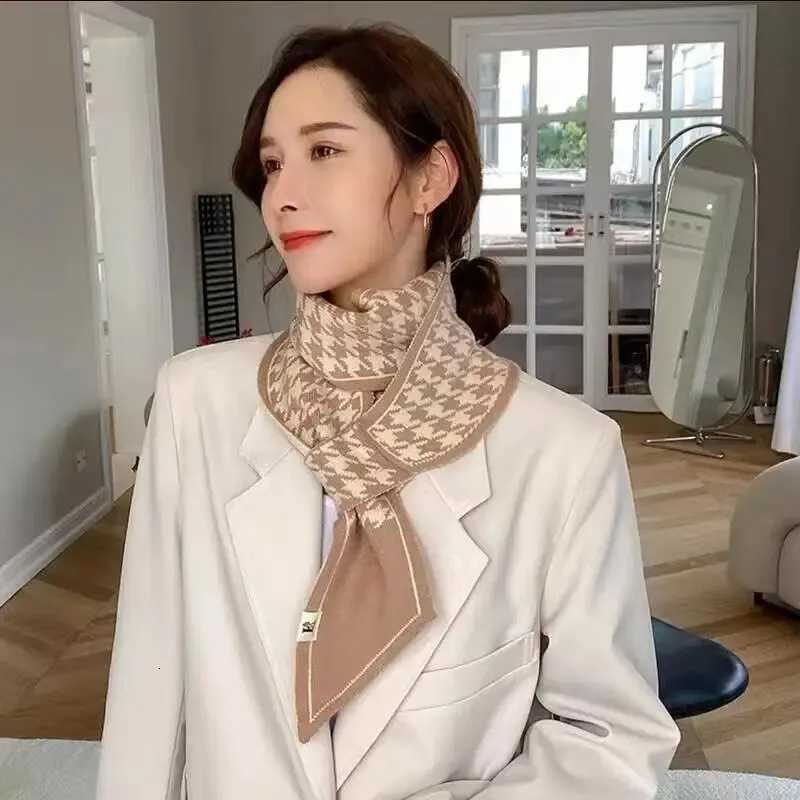 Doub Knit Instant Scarf Fashion Plaid Scarf Fa Autumn Winter Thick Warm Outdoor Neck Scarf 11011cm G250912