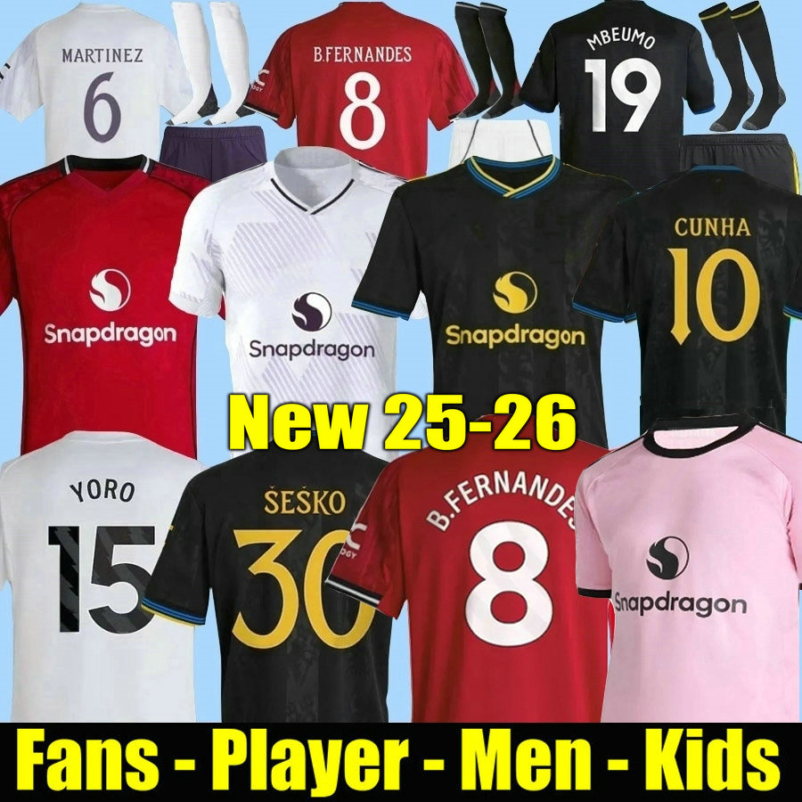 25 26 RASHFORD Stone Roses Soccer Jerseys GARNACHO HOJLUND MARTINEZ CASEMIRO football shirt B. FERNANDES men kids kits MAINOO ZIRKZEE AMAD 2025 ONANA Dalot66