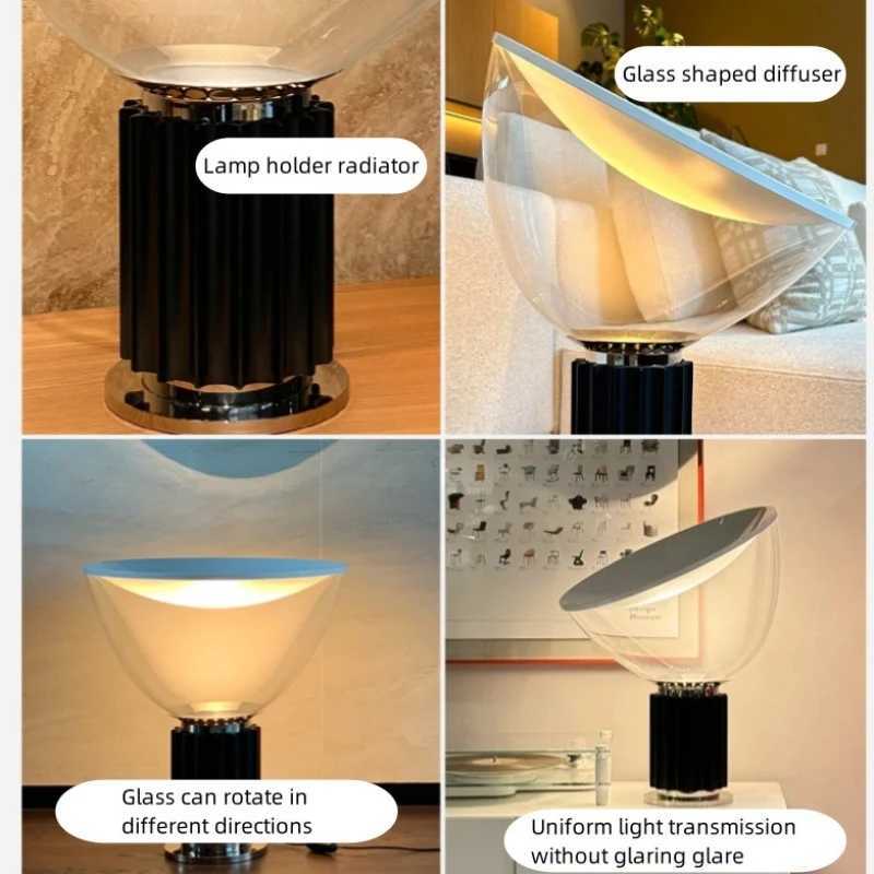 Modern ic D Tab Light Italian Design Glass Desk Reading Lamps Bedroom Living Room Home Decor Lighting Fixtures W250913