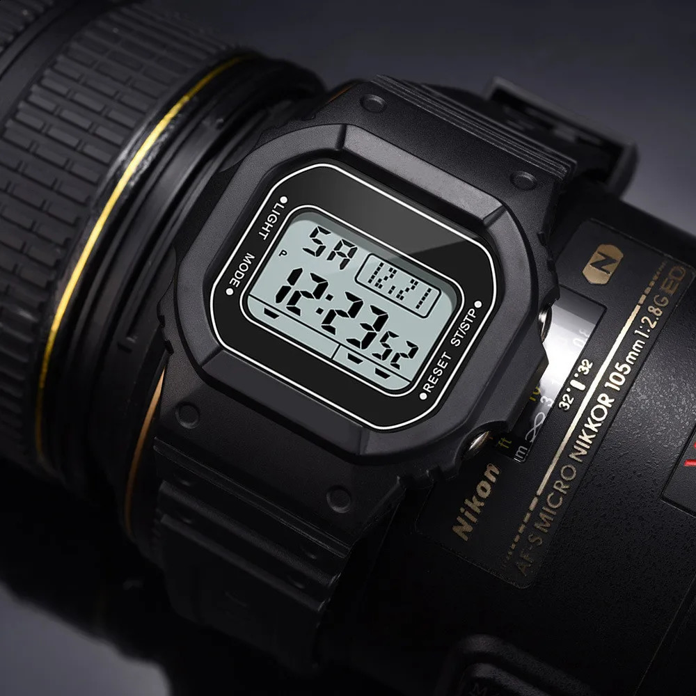 Fashion Sports Mens Digital Watches Waterproof Simple LED Wristwatch Casual Silicone Time Date Display Male Electronic Clock 250912