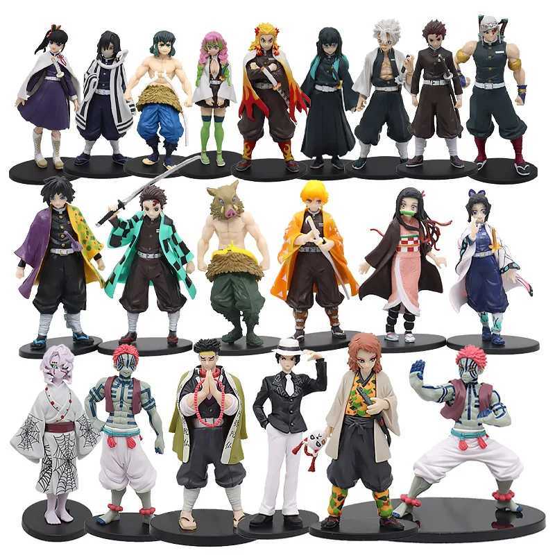 Demon Slayer doll Kamado Tanjirou Nezuko Action Figures Model Toys Zenitsu Figurine Inosuke Kimetsu No Yaiba Figura kids gift W250913