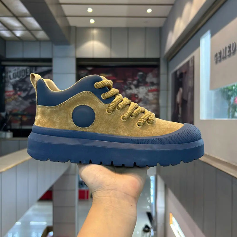 High-top men's 2025 new breathable canvas shoes, men's lace-up thick-soled sporty casual board shoes, men's retro fashion trend, simple