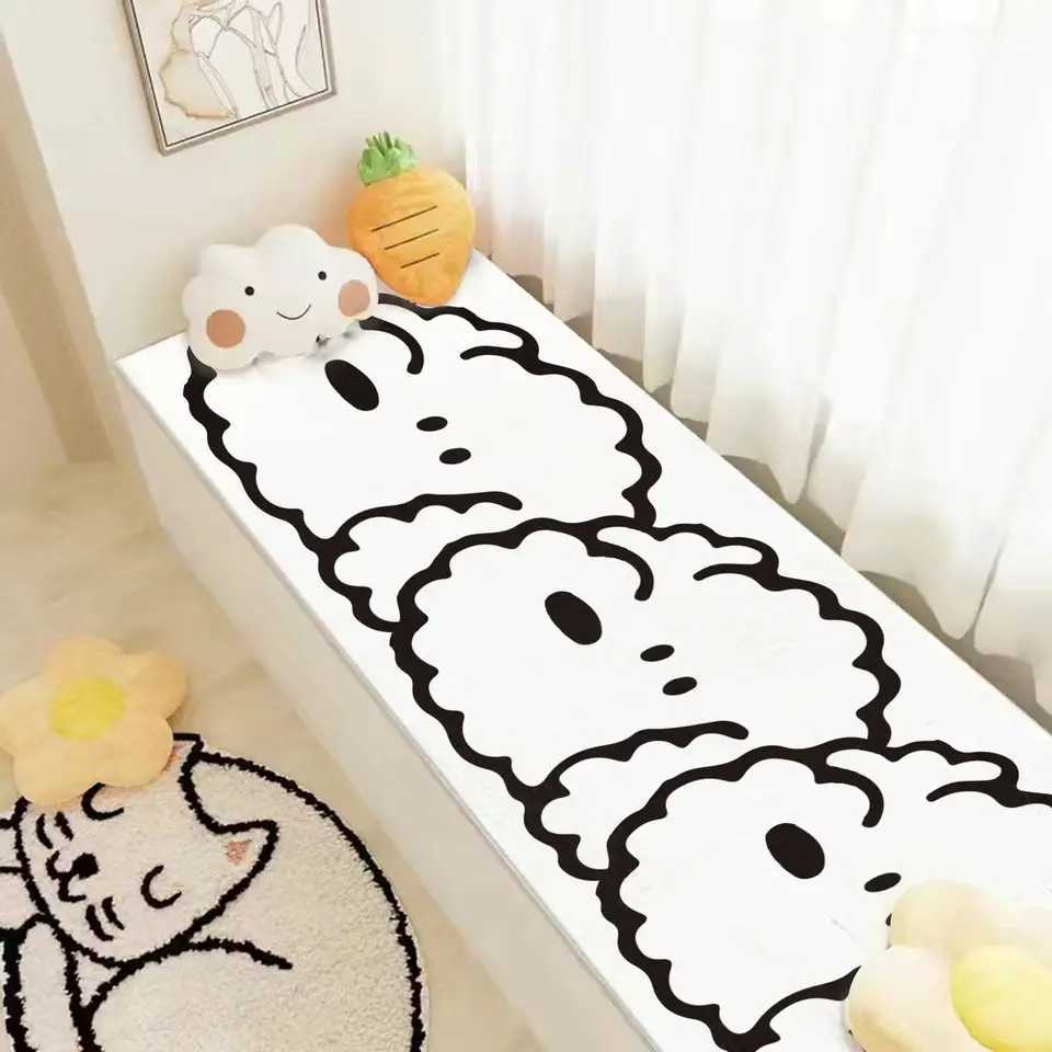 VIKAMA Cute and Simple Dog Plush Carpet Home Bedside Carpet Living Room Bedroom Bay Window Pad Carpet Home Decor C250913