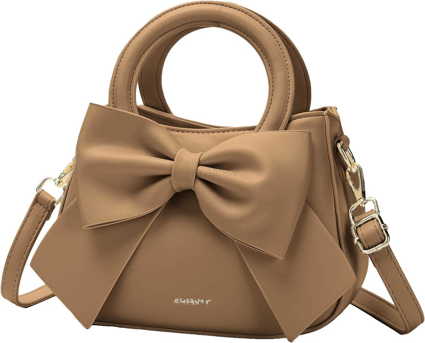 Small Purses for Women Crossbody Bag Vegan Leather Crossbody Purses and Handbags with Top Carry Handle and Cute Bow KnotW250913