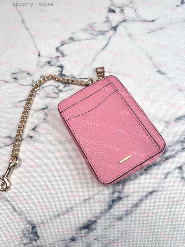 er Bag Charm Co ch New Short strawberry cherry Zip Card Case In Signature Leather Wallet Keychain Fold Purse Wallet of Women Essential Chain Coin Purs