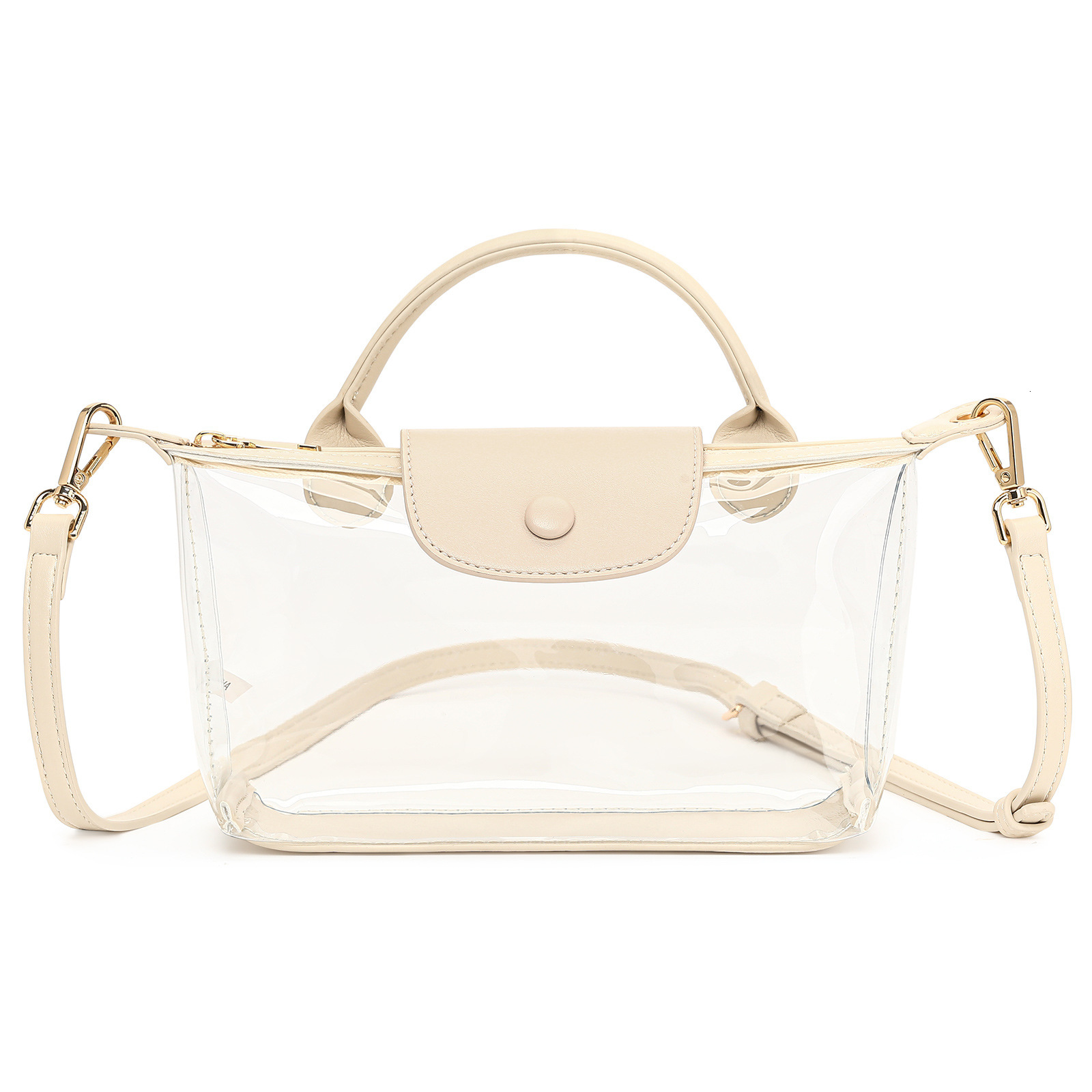 2025 New PVC Transparent Single Shoulder Crossbody High-end Feel Women's Bag Portable Fashion Handbag ddmymoon