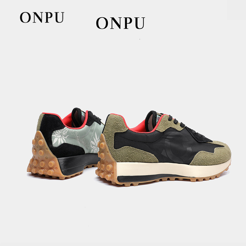ONPU Classic Color Luxury Block Forrest Gump Shoes Summer Breathable Cool Genuine Leather Soft Sole Designer Sneakers Comfortable Fashion Versatile Tr