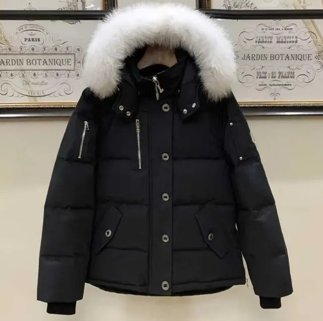 Jacket Mens Down Fur Collar Parka Winter Waterproof White Duck Coat Cloak Fashion Men and Women Couples Moose Casual Version to Keep Warm X250602bape