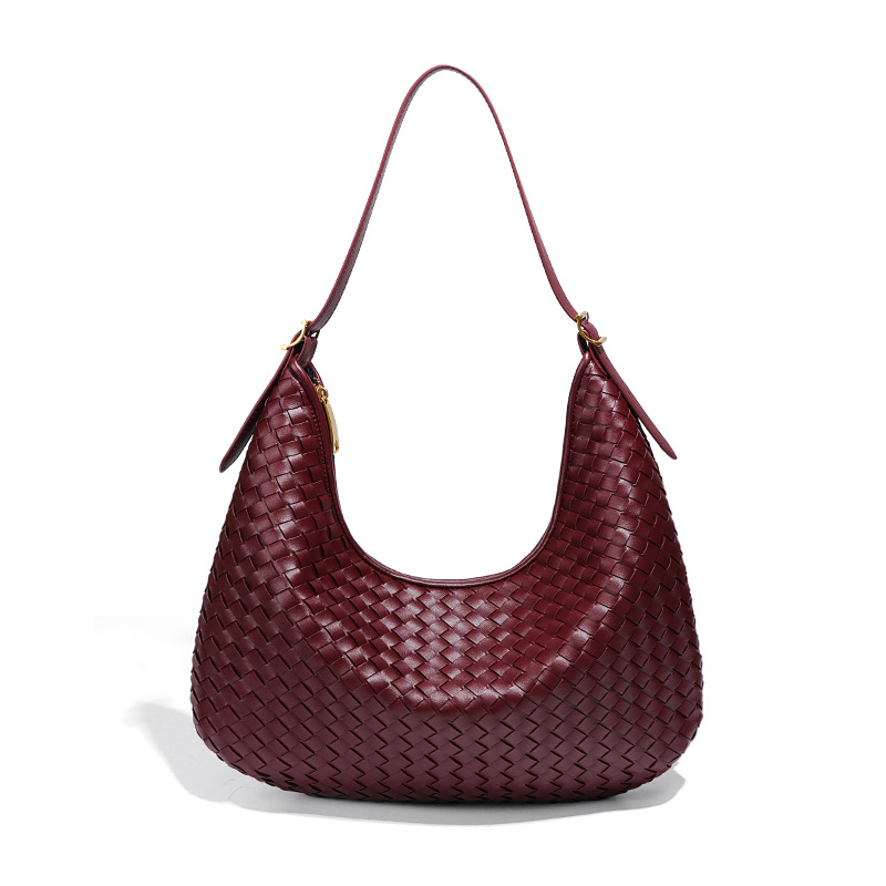 2025 New Hot Selling High-End Tote Woven Commuting Versatile Large Capacity Shoulder Niche Armpit Bag