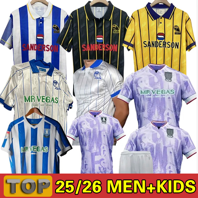 24 25 26 Sheffield Wednesday soccer jerseys 2025 Will Vaulks Callum Paterson Michael Smith Tyreeq Bakinson Mallik Wilks football shirts 93 94 95 96 retro football