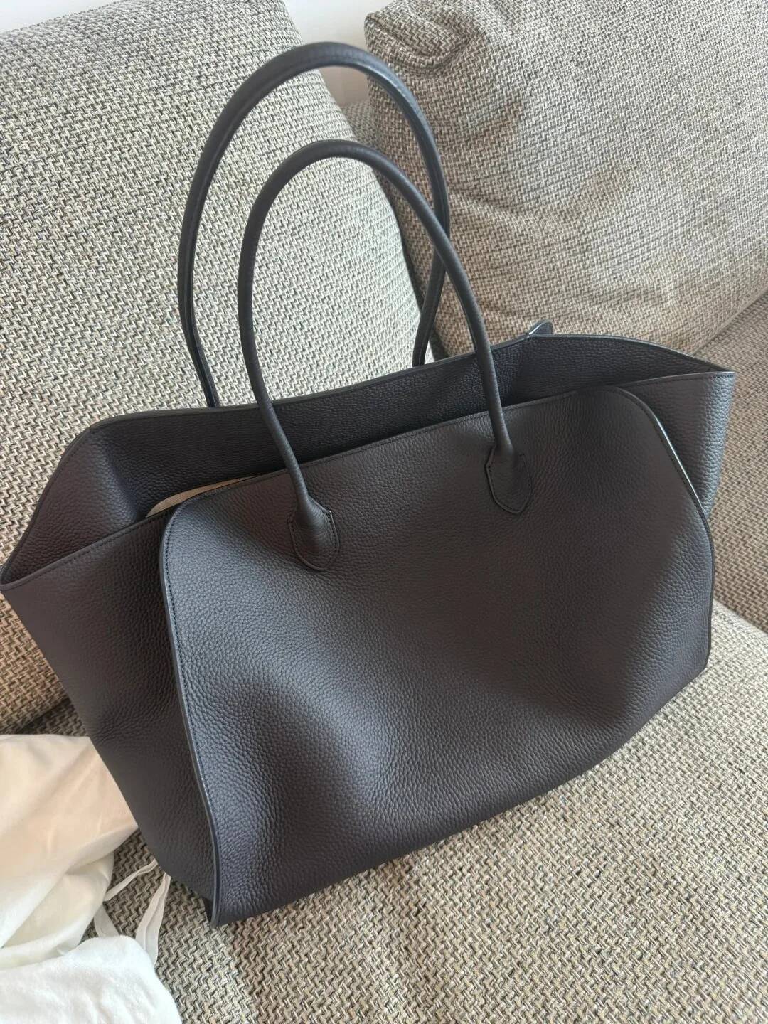 Tote High Quality Genuine Leather Large Capacity Marlo 17/14 Shoulder Handbag Soft Cowhide Casual Suede Women's Bag