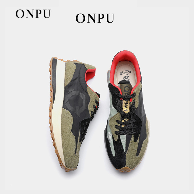 ONPU Classic Color Luxury Block Forrest Gump Shoes Summer Breathable Cool Genuine Leather Soft Sole Designer Sneakers Comfortable Fashion Versatile Tr