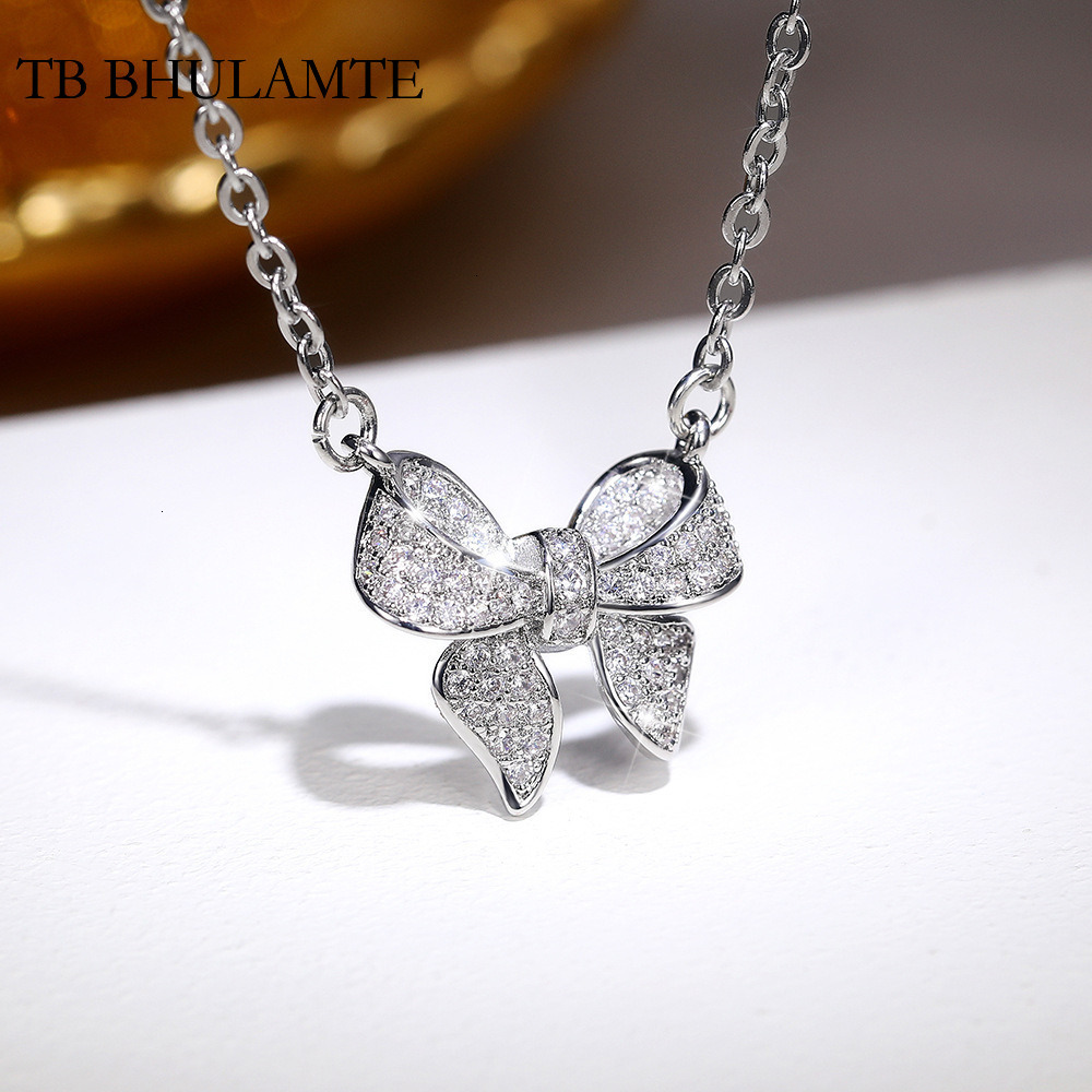TB BHULAMTE Korean Style Designers Light Luxury Commuting Earrings With Heavy Craftsmanship Micro Inlaid Zircon Bow Accessories Exquisite Women's