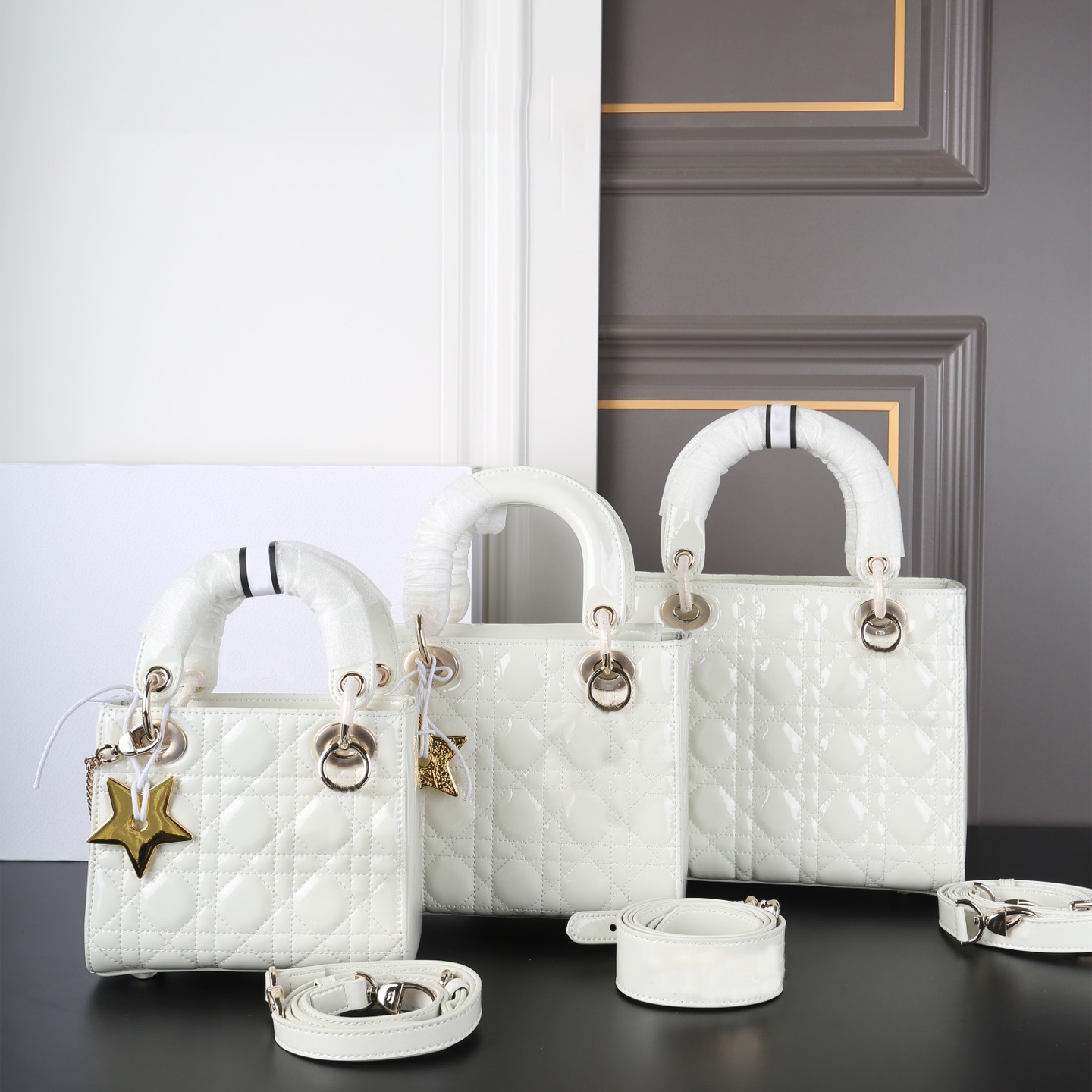 10A top bag Designer bag gold and silver buckle classic patent leather luxury bag shoulder bag women's handbag crossbody bag Large Capacity