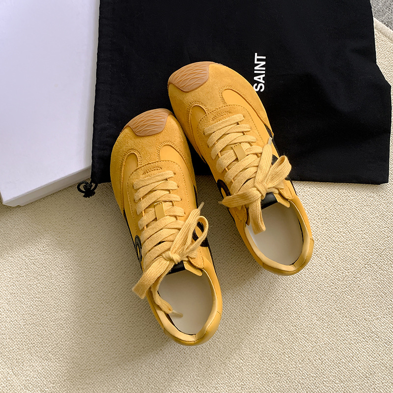 Free shipping De Xun Shoes 2025 Spring New Style insole height-increasing casual slimming sporty light running retro Forrest Gump shoes