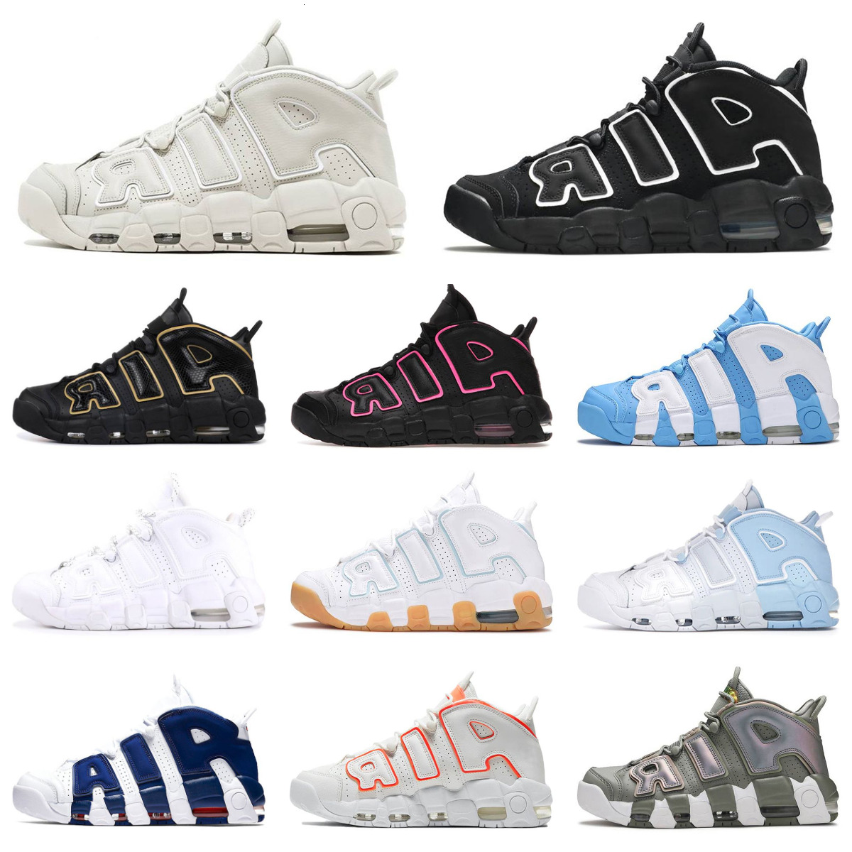 Trainers 96 Sports Basketball Shoes Classic Men OG 96s Black White Blue Royal Action Grape UptemPos Light Aqua Outdoor Tennis MorE Green Barley Designer Sneakers S56
