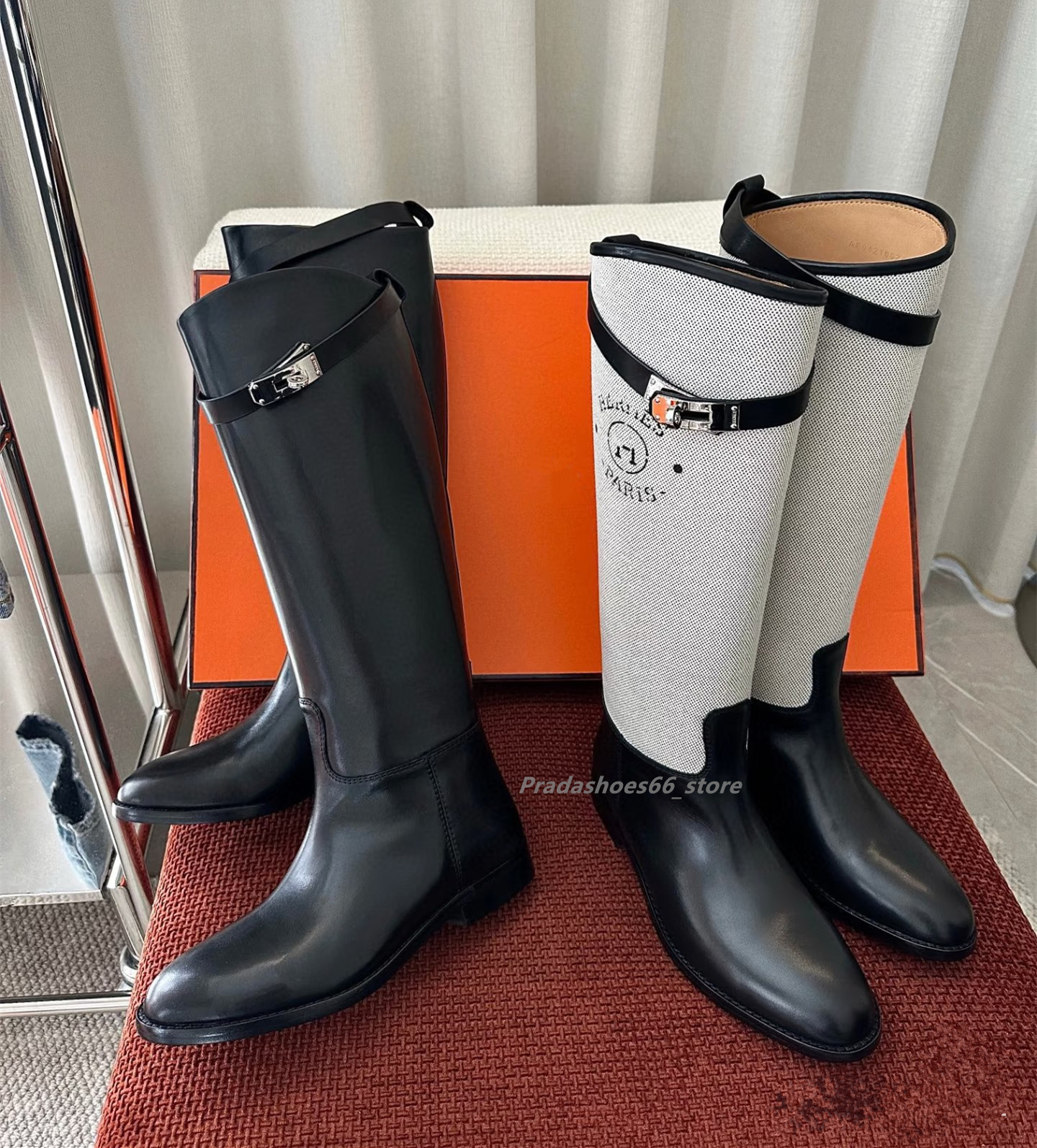 High quality For Lady Zipper Black Calf Leather brand Knight Long Knee Boot Luxury Designer Fashion Winter Famous Jumping Women Tall Boots Horse cha bottes