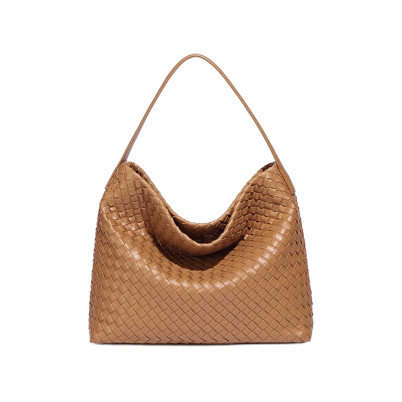 2025 New High End Trendy Large Capacity Tote Women's Fashion Handmade Weaving Commuting Texture Single Shoulder Diagonal Cross Bag fashion Design