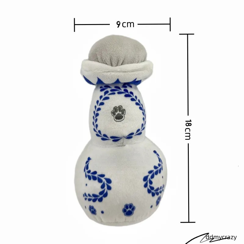 Pet Durable Wine Bottle For Gift Plush Perfume Dog Toys With Squeaky ddmycrazy