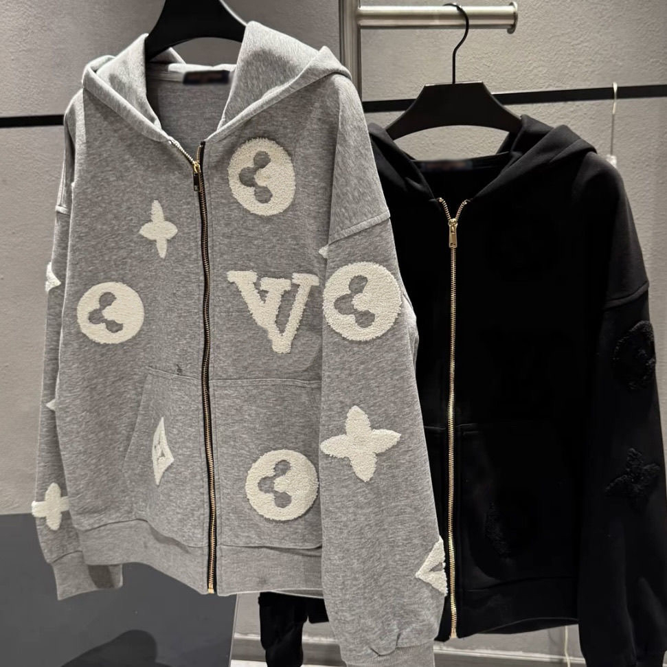 Fashionable trend hoodie brand plus size cardigan knitted fashion sweater breathable versatile men's and women's men's hoodie with the capjacket