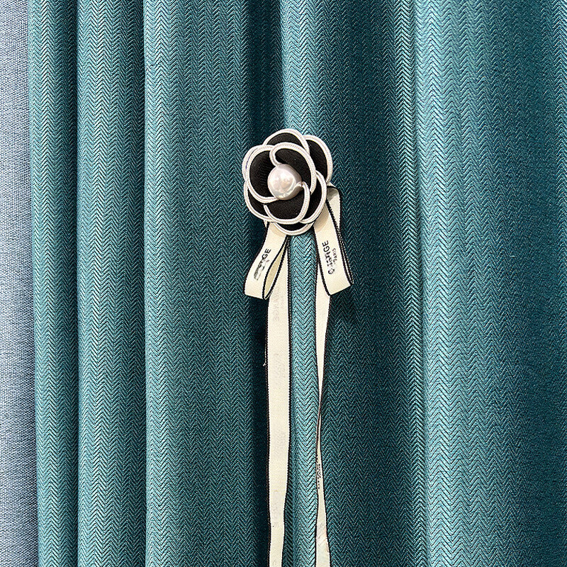 Ties Curtain A Pair Of Trendy Camellia Shaped Sheer Curtain Rings Tie & Back Straps Decorative Accessories And Hanging Hooks