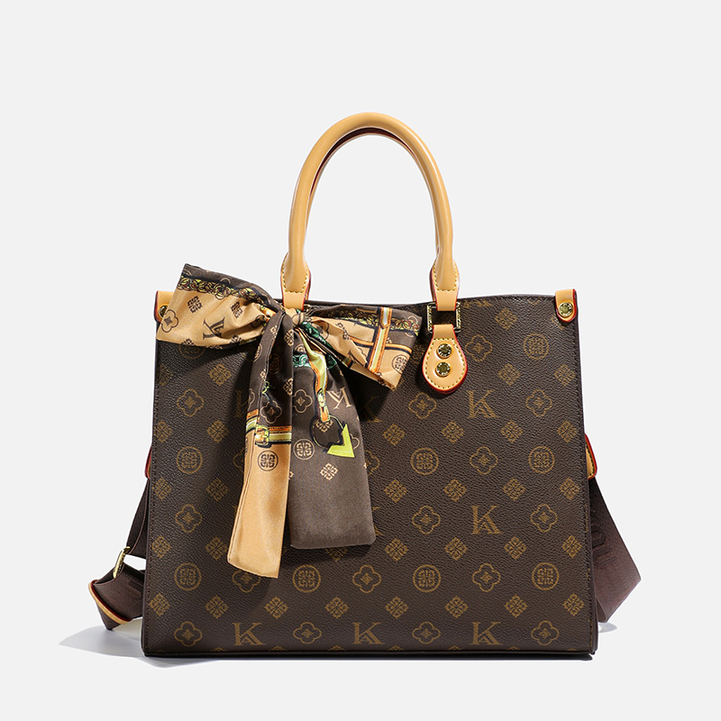 Advanced Light Luxury Simple Design Printed Handbag for Women 2025s New Fashionable Versatile Shoulder Bag New Tote Bag Free Shipping