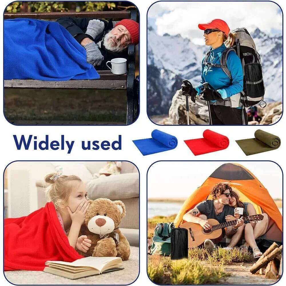 Ultra-Light Fleece Sleeping Bag Mat Tarp Under Insulated Picnic Blanket Camping Tent Travel
