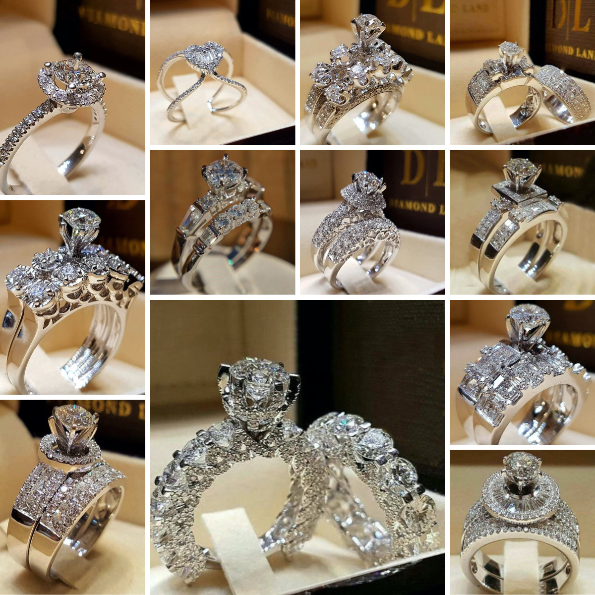 2025 New wedding ring mossanite jewelry designer rings for woman Classic 925 Silver ring luxury jewelry wholesale ring woman diamond real silver engagement ring