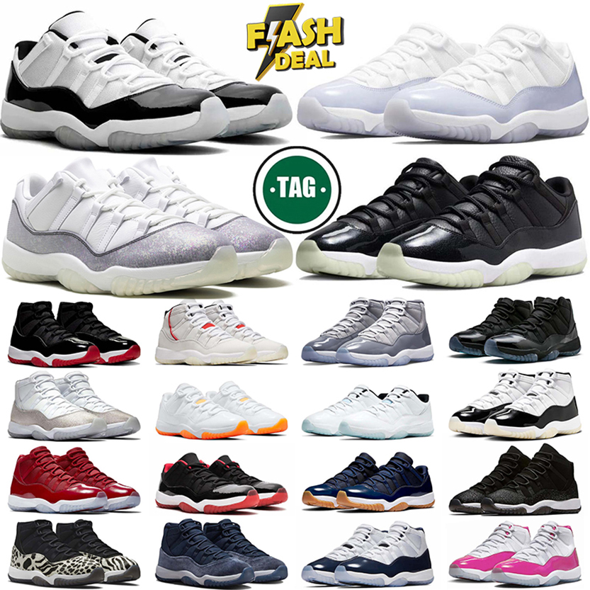 Mens 11s Designer sneakers 11 basketball shoes local warehouse Concord Cool grey womens sneaker green White cherry low rose gold pink blue shoe stock in USA EUR