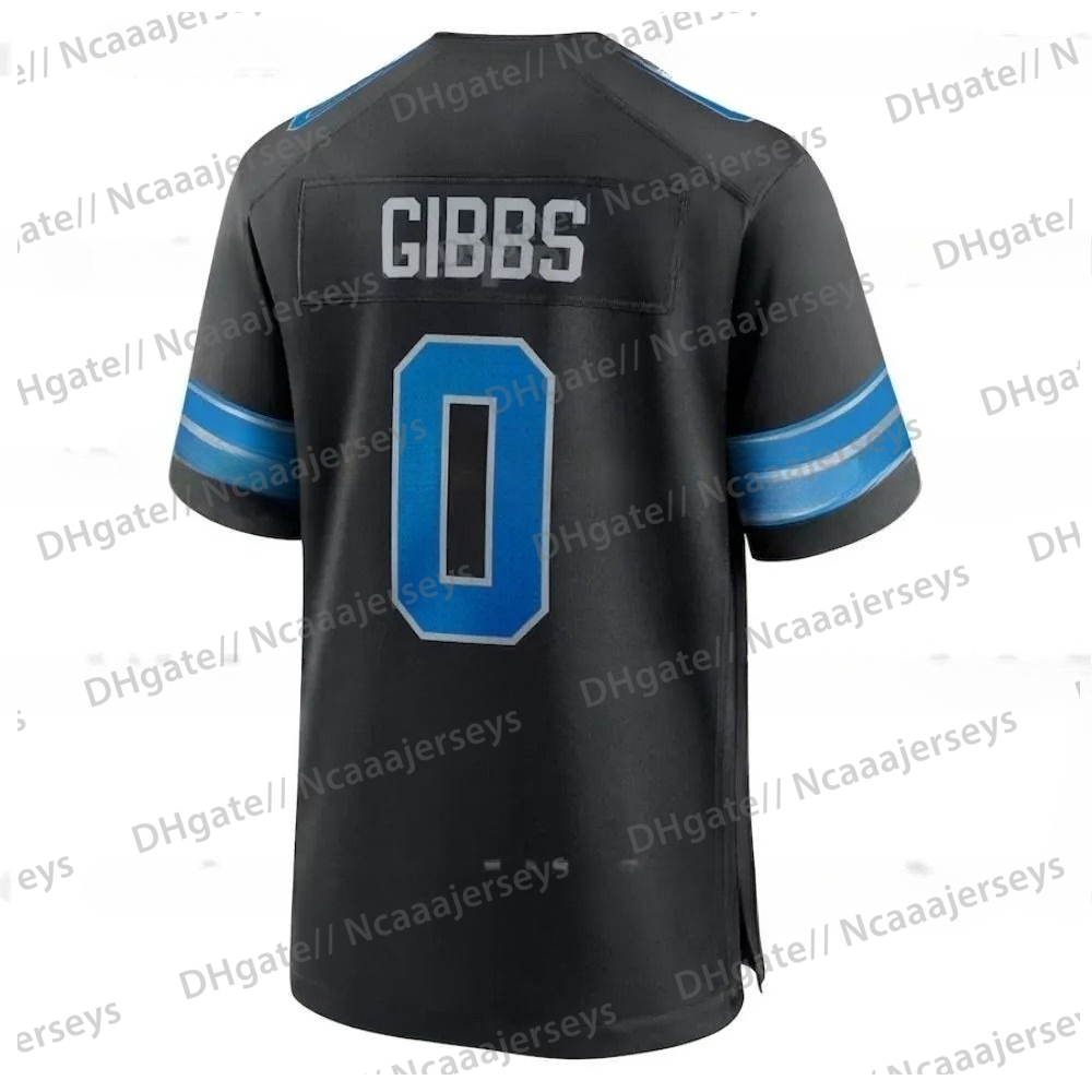custom 0 Gibbs 2025 Football Jersey 14 Amon-Ra St. Brown Jahmyr Jack Campbell Barry Sanders Jared Goff Jeff Okudah Johnson Shxinet Design