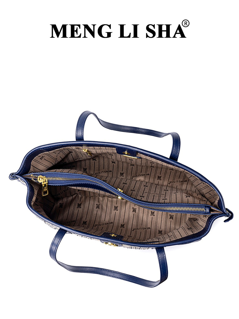 MENG LI SHA designer bag Light luxury high quality New vintage Shoulder Underarm Bag Women's Commuting Fashion Large Capacity Tote Bag