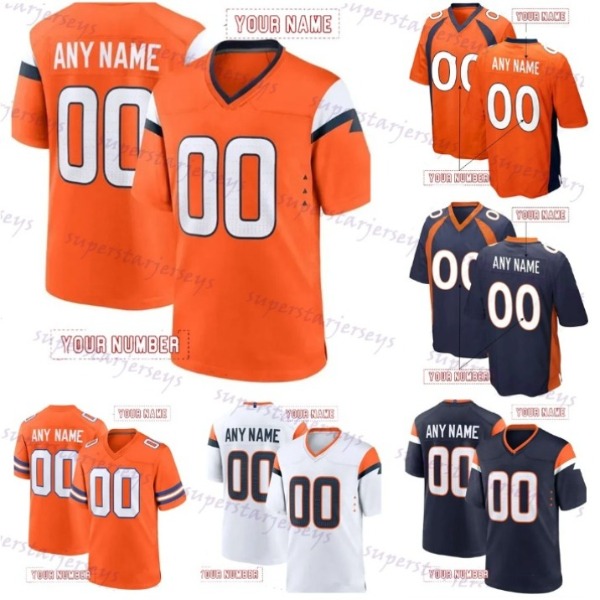 23 Barron 10 Bo Nix 2 Patrick Surtain ll 7 John Elway 14 Courtland Sutton Courtland Sutton Customized Football Jerseys Available Any Number Name For M