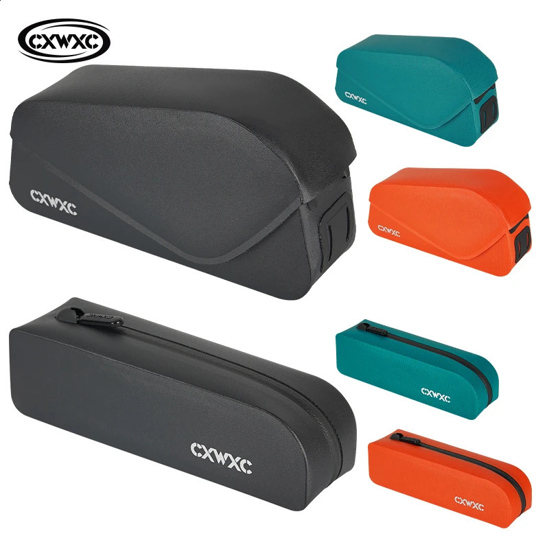 CXWXC Bicycle Magnetic Lid Top Tube Bag With Bolts Mounted Straps Two Way Install MTB Road Bike Waterproof Front Frame 250912