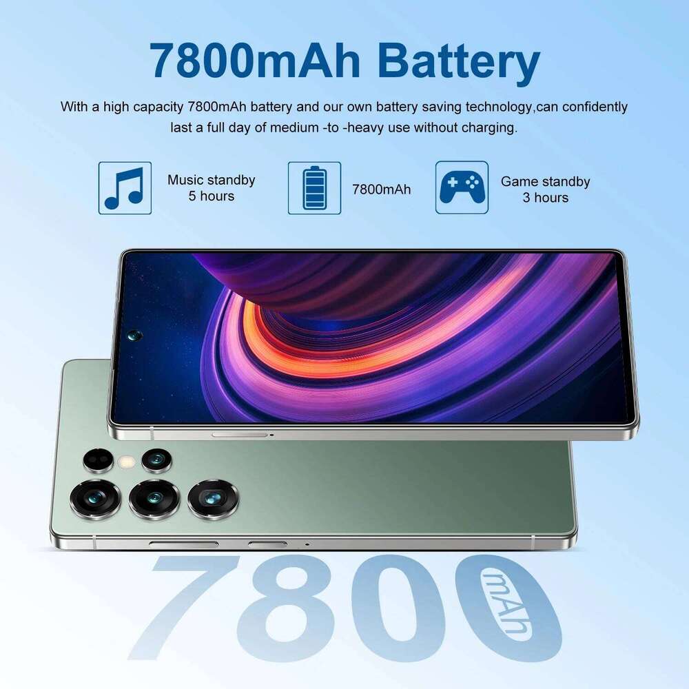 NEW S25 Ultra HOT 2025 Original Intelligent 5G Card Dual Standby Android 14 System Global Version 7800Mah Battery mobile phone