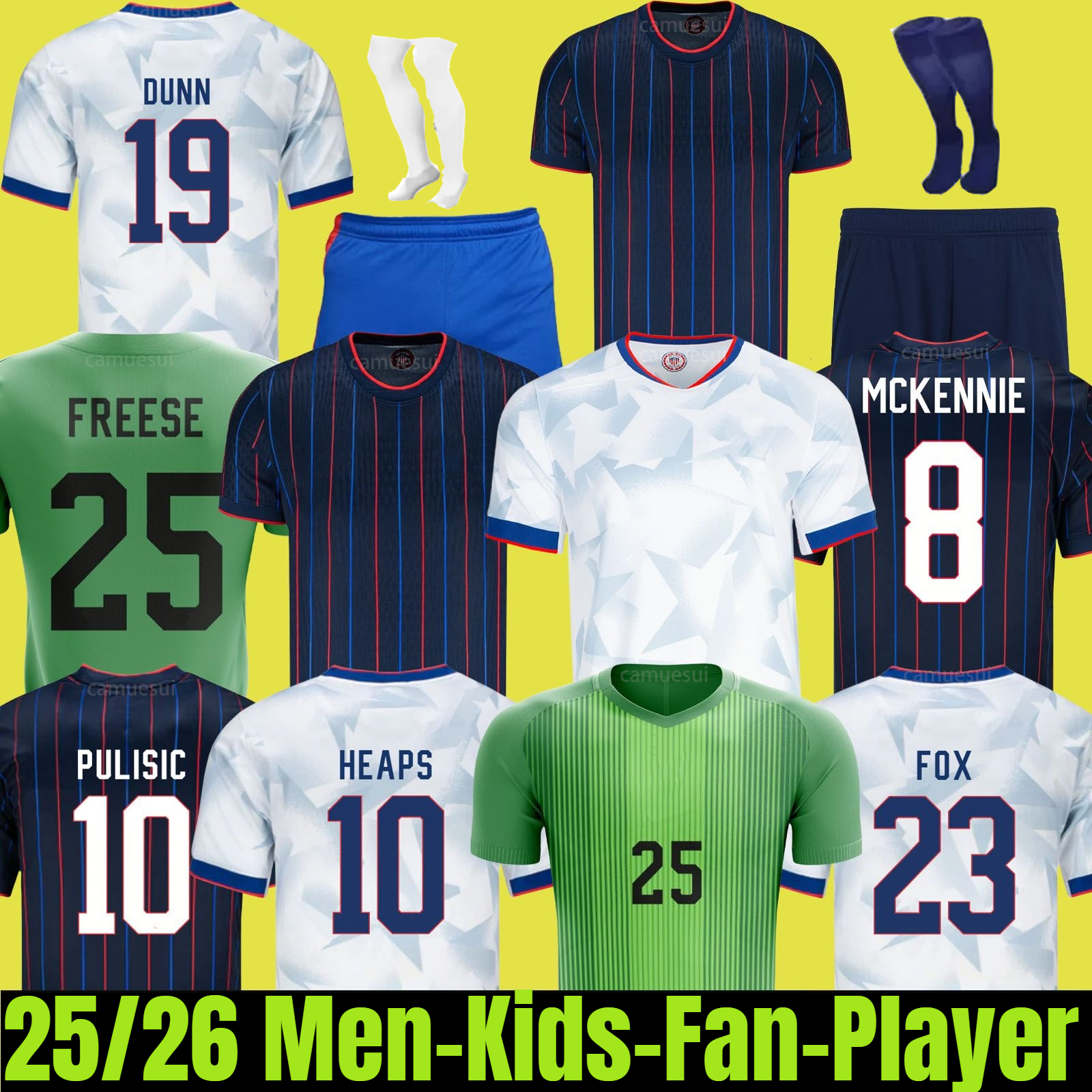 2025 USAS PULISIC McKENNIE Soccer Jerseys America Kids Kit 25 26 Home Away Football Shirts SMITH MORGAN BALOGUN MUSAH ADAMS United States Camisetas Player
