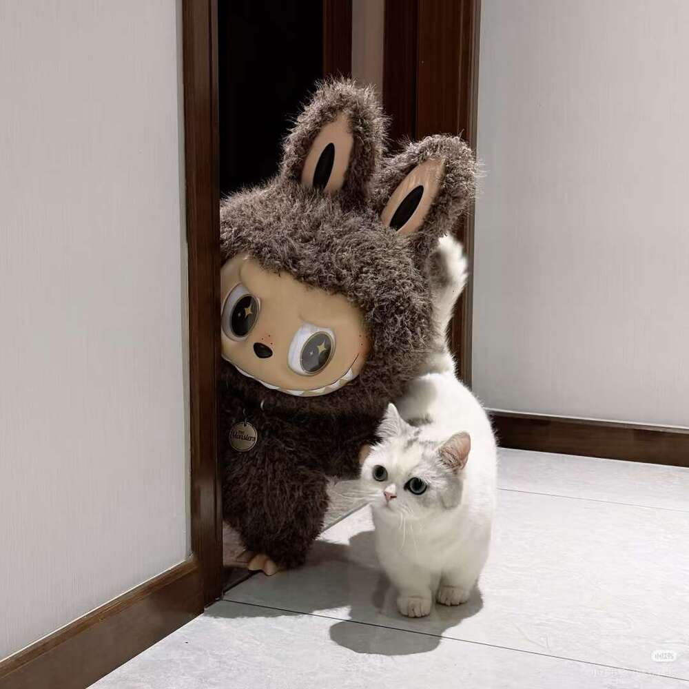 Monster Labubu 58Cm Zimomo I Found You Plush Doll Toy Angel Large Plush Toy Small Statue Cute Vinyl Face Doll