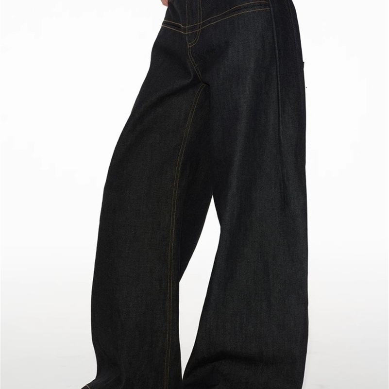 Vintage Baggy Low Waist Women Y2K Wide Pants Oversized Harajuku White Lace Straight Leg Jeans Z260313