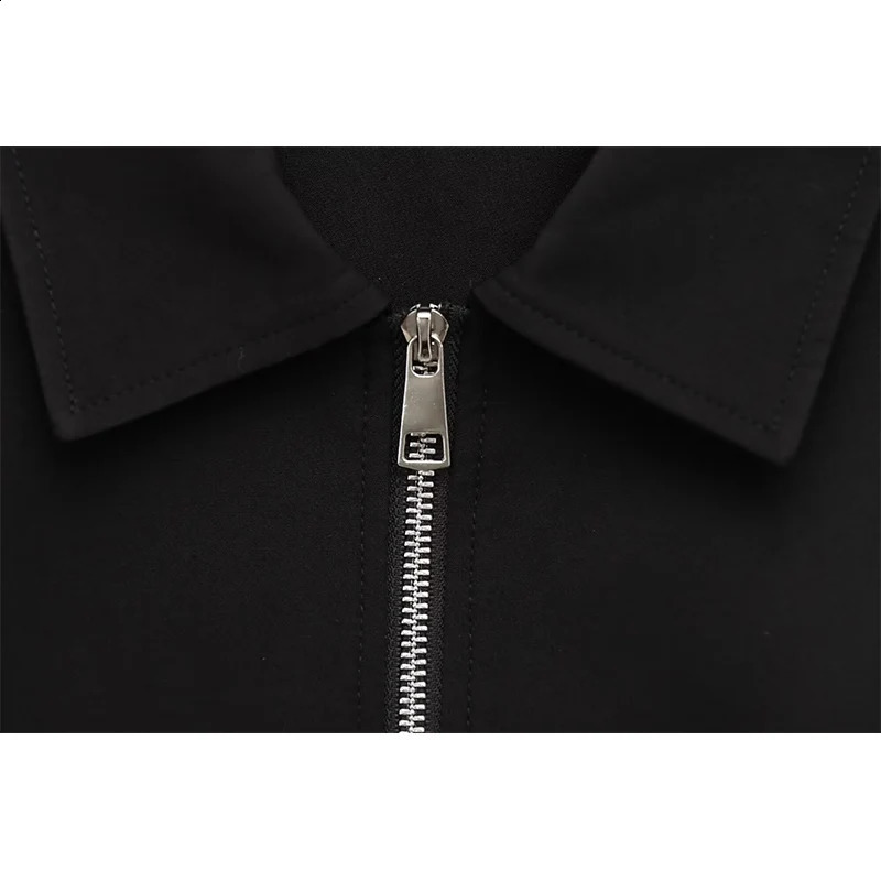 RAFZNB Fashion Short Jackets Coats For Women Turndown Collar Long Sleeve Casual Female Outerwear Chic Tops 250906