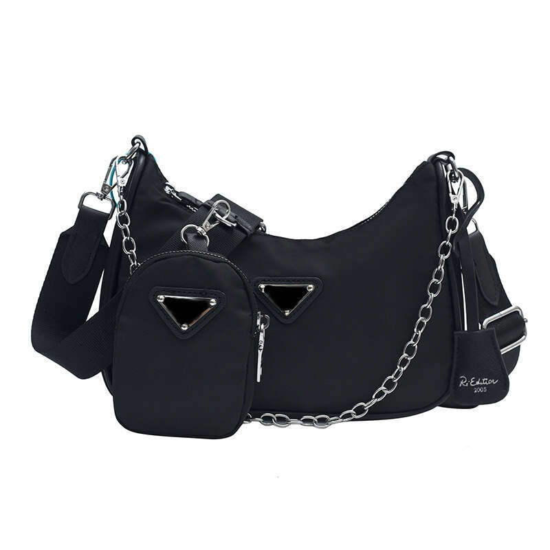 High Quality Prradabagg shoulder Nylon Hobo Bag Designer Bag Cleo Luxury Handbag Re-Edition Underarm Moon Bag Simple Fashion Leather Shoulder Bag cross body bag 36e