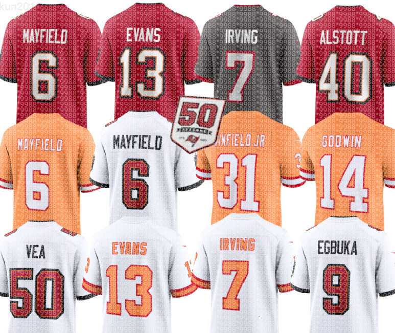 nfl Buccaneer Jersey Baker Mayfield Mike Evans Trey Palmer Rachaad White SirVocea Dennis Jamel Dean Antoine Winfield Jr Cade Otton Sean Tucker Sterling Shepard