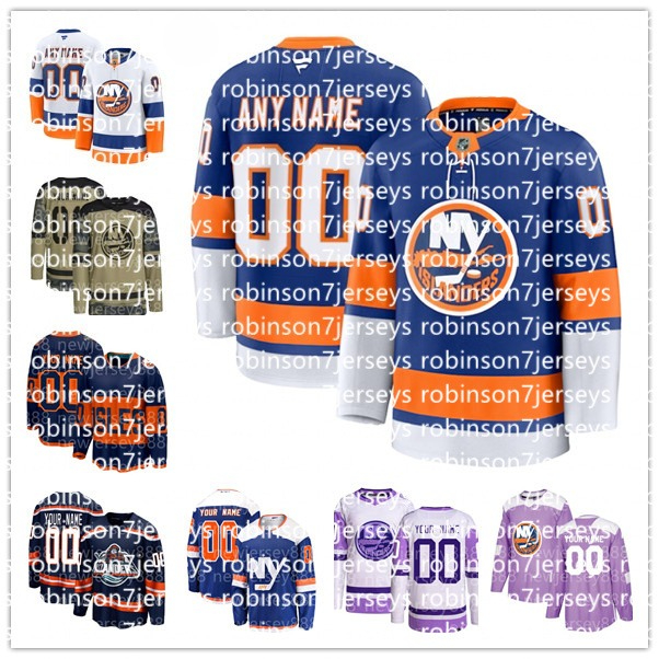 custom Islander Hockey Jersey men Anders Lees Kyle Palmieri Bo Horvat Brock Nelson Maxim Tsyplakov Simon Holmstrom Noah Dobson Jean-Gabriel Pageau Ryan Pulock
