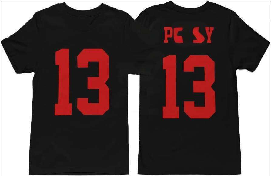 Brock Purdy No 13 San Francisco Football Cotton T-Shirt Jersey Men's Adult Shirt Free shipping