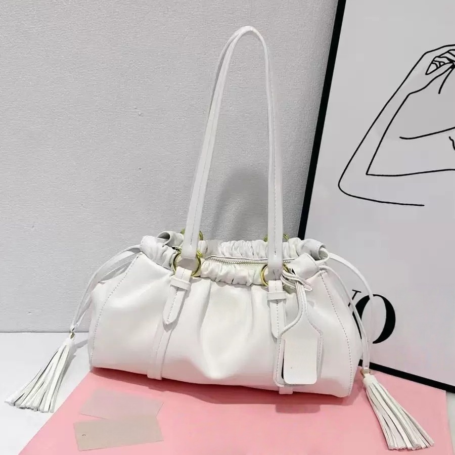 Designer Joie Mini Bag 2025 new niche Mallard retro soft leather underarm trend cool pleated handbag Genuine Leather shoulder bag autumn and winter