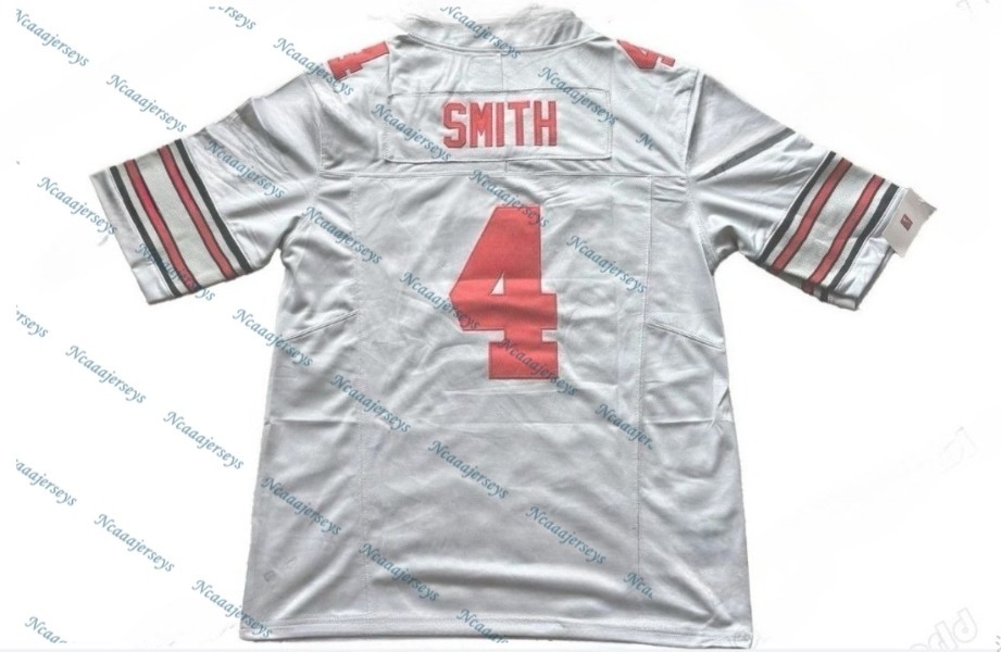 2025 Custom Football Jerseys 4 Jeremiah Smith Jack Sawyer Will Howard Caleb Downs Treveyon Henderson Denzel Burke Miyan Egbuka Judkins Stitched