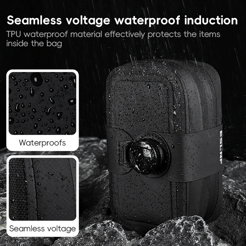 ESLNF Rainproof Cycling Bag Portable Mountain Bike Saddle Quick Release Buckle Road Bicycle 250912