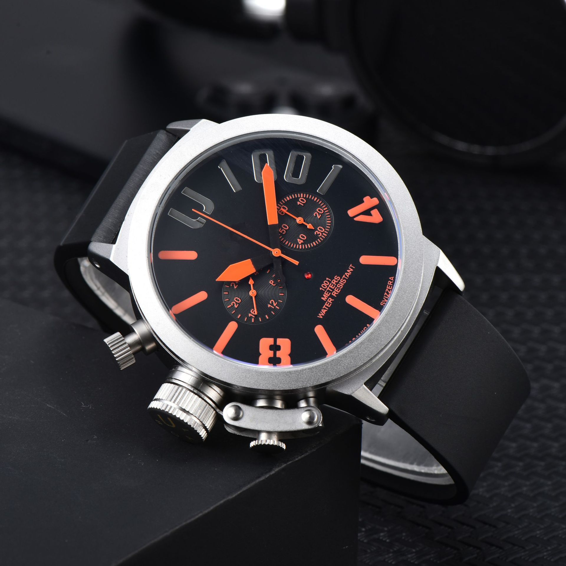 New Brand Men's Watch Fashion Automatic Date Barrel Luminous Waterproof Watches Luxury Clock Sports Male's Silicone Strap Quartz Wristwatch 43MM Gift Clock