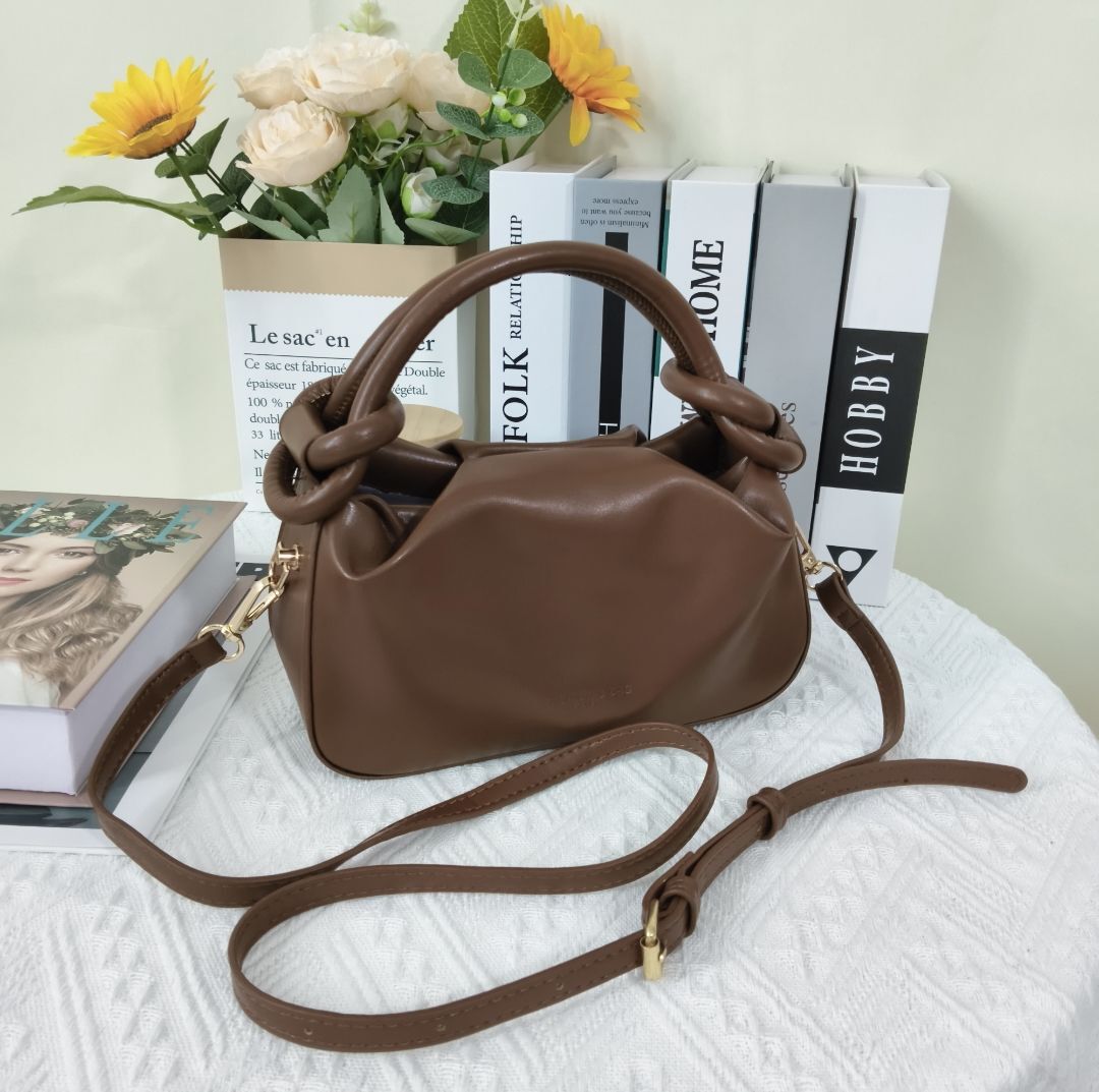 Women s Shoulder Bag Niche Handbag Wrinkled Small Bag Women design s Crossbody Bag Autumn New Designer Bag Pleated Cloud Bag Solid Color Simple Style