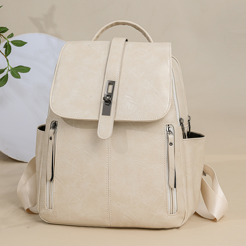 Designer new backpack female new style retro leisure presbyter large capacity backpack print fashion trend line big bag