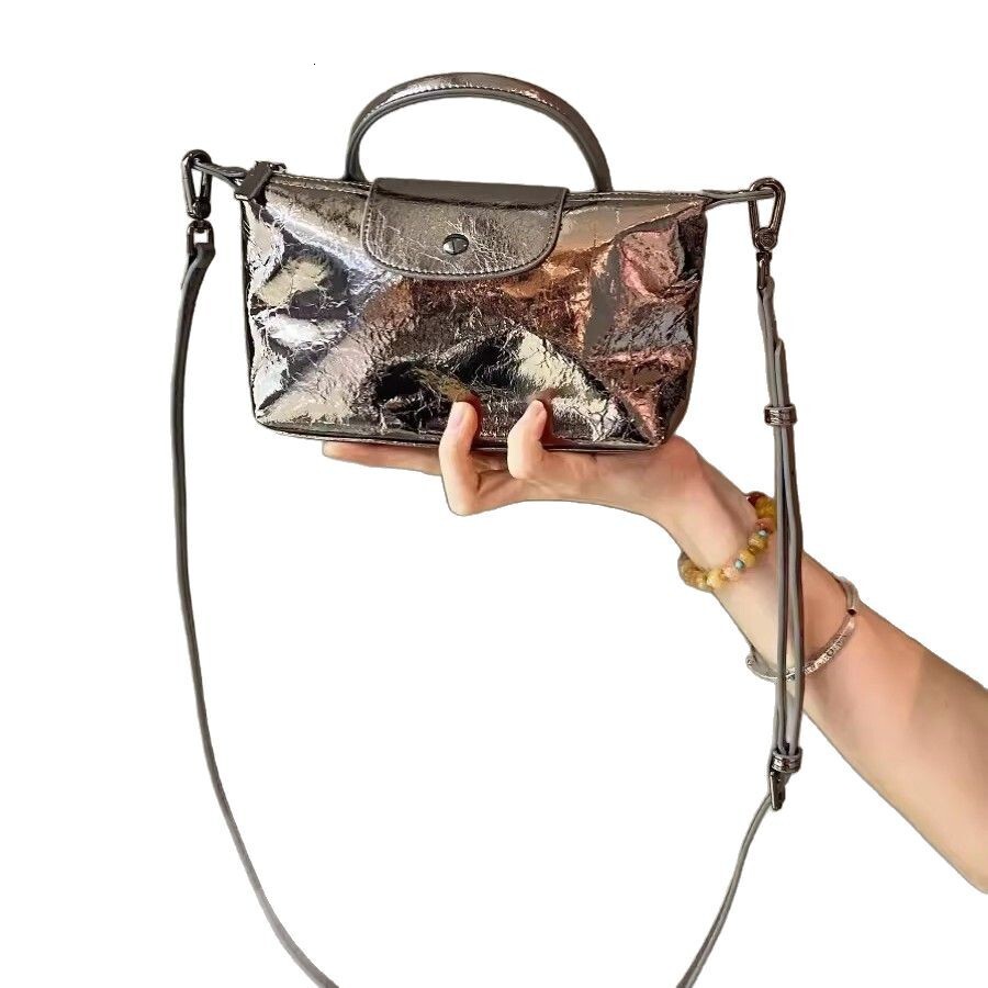 Dumpling Bag New Women s Shoulder Bag Fashionable Mobile Phone Bag New Silver Women s design Crossbody Bag Autumn New Designer Bag